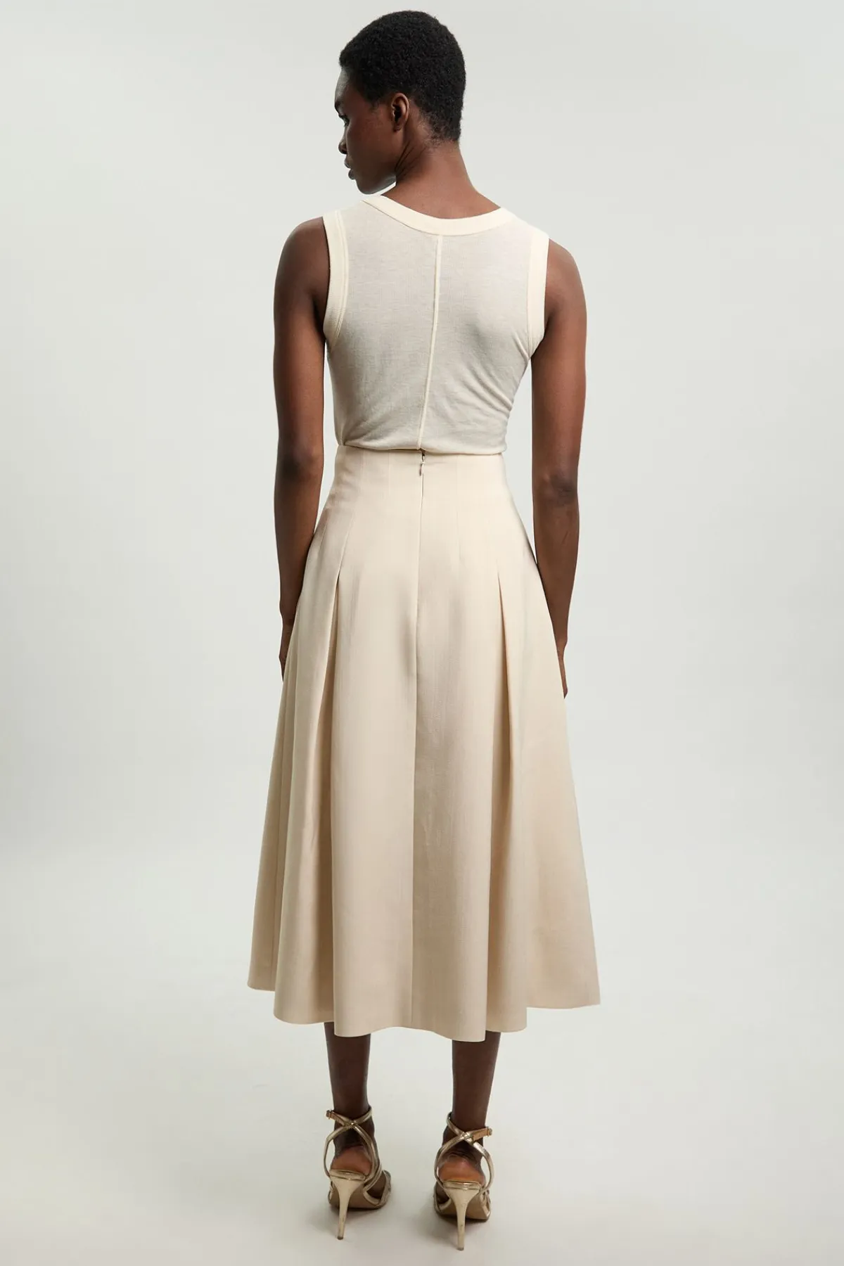 KarenMillen Jupe Ample Ajustée En Mélange De Viscose<Femme Jupes|Jupes