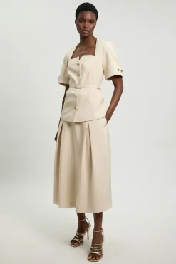 KarenMillen Jupe Ample Ajustée En Mélange De Viscose<Femme Jupes|Jupes