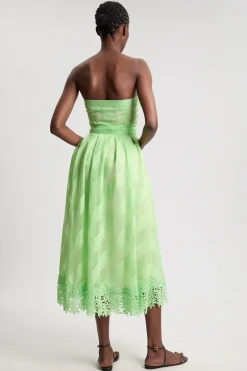 Jupe Ample En Organza Texturé Mélangé