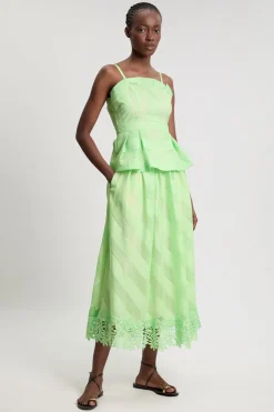 Jupe Ample En Organza Texturé Mélangé