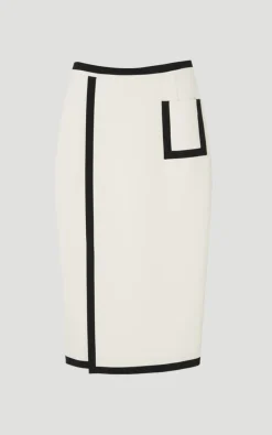 KarenMillen Jupe Crayon Ajustée en Stretch Compact avec Finitions<Femme Tailleurs|Jupes