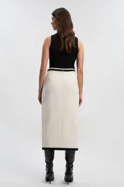 KarenMillen Jupe Crayon Ajustée en Stretch Compact avec Finitions<Femme Tailleurs|Jupes