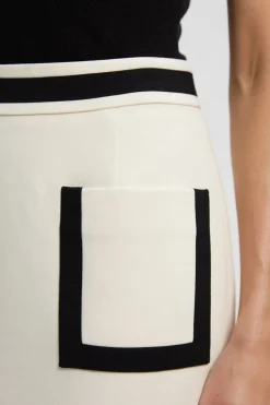 KarenMillen Jupe Crayon Ajustée en Stretch Compact avec Finitions<Femme Tailleurs|Jupes