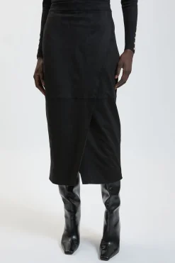Jupe Crayon Midi En Synthétiquecuir