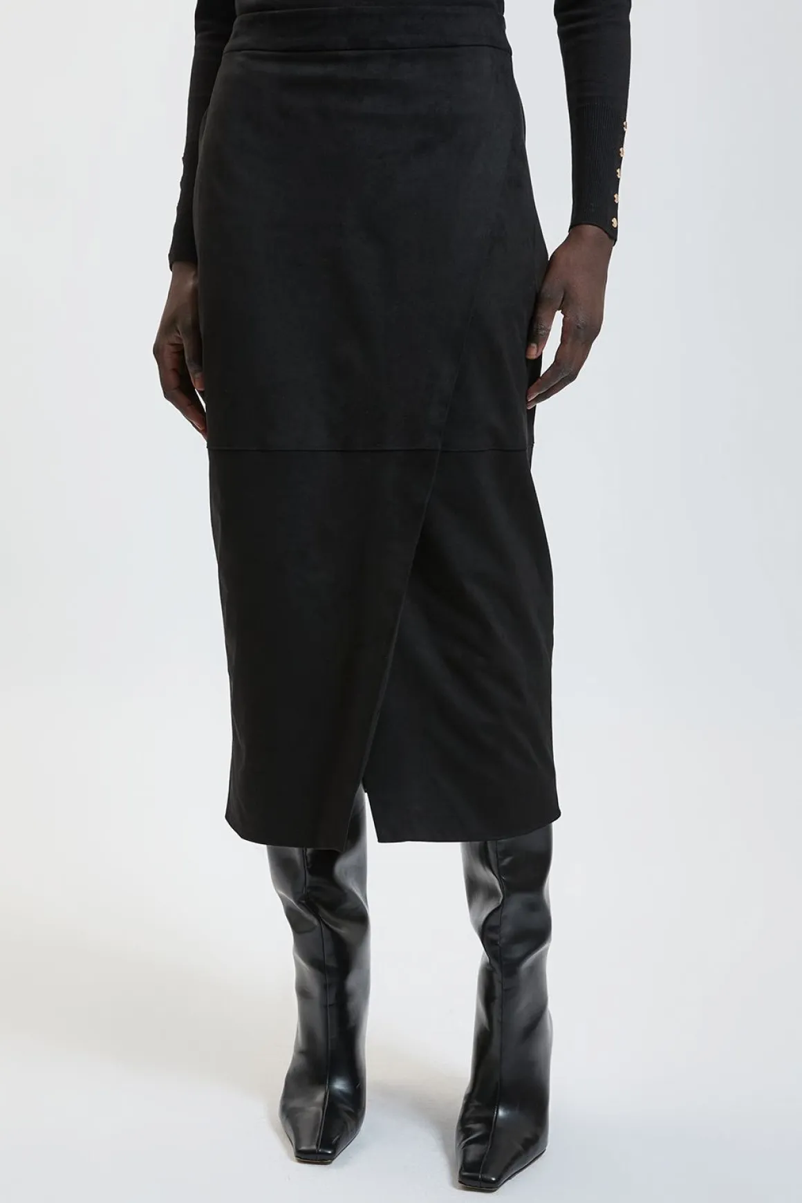 Jupe Crayon Midi En Synthétiquecuir