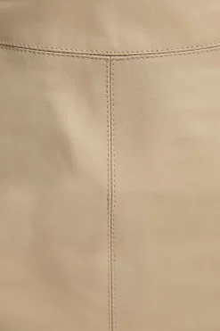 Jupe crayon signature en cuir