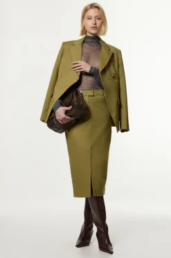 Jupe Crayon Tailleur Structurée Souple Pour Grandes Tailles