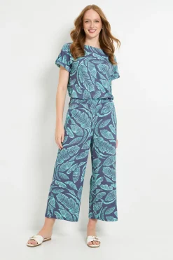 Jupe-culotte Ample En Jersey À Motif Palmier