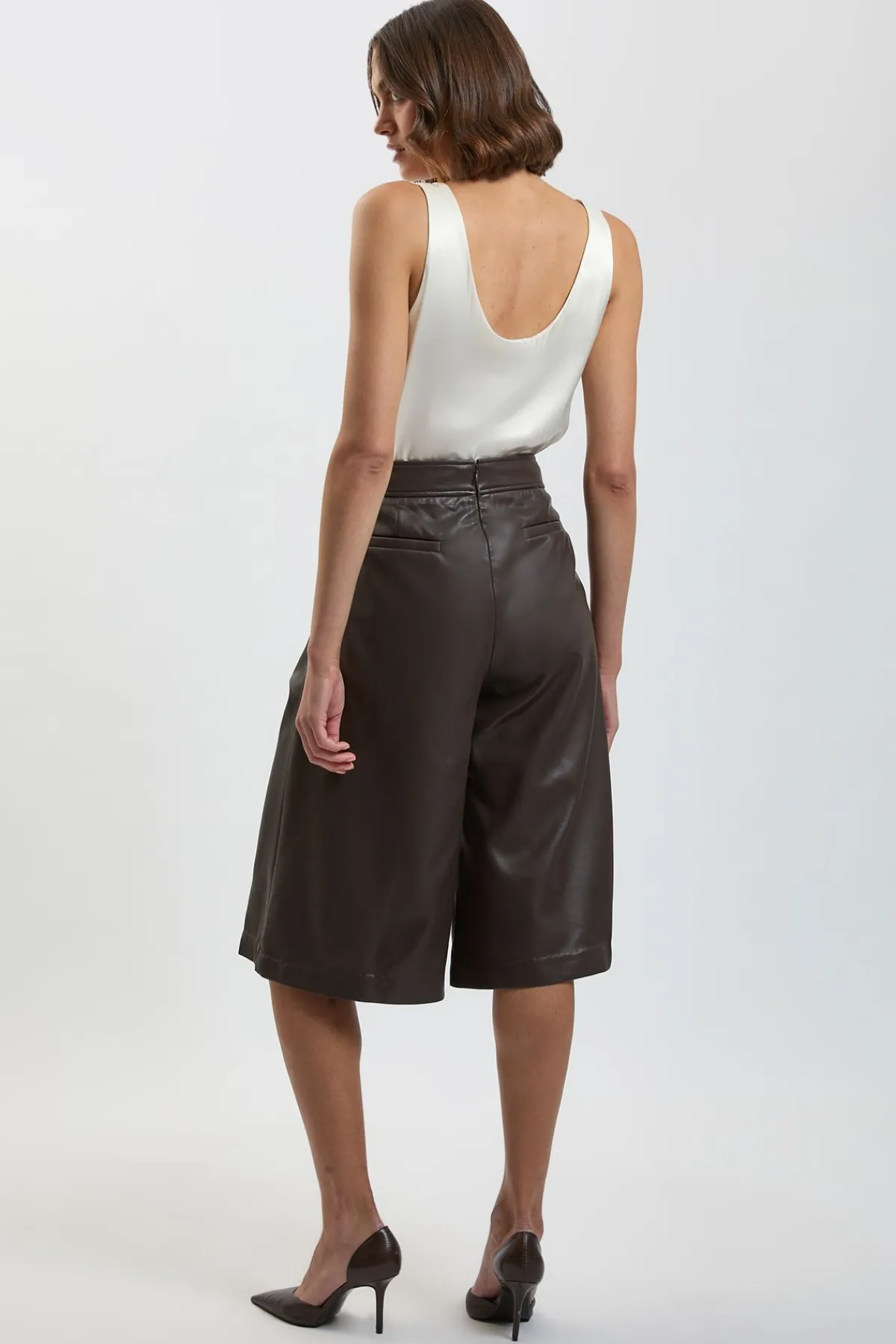 KarenMillen Jupe-culotte Avec Détail Patte En Synthétiquecuir<Femme Jupes|Jupes
