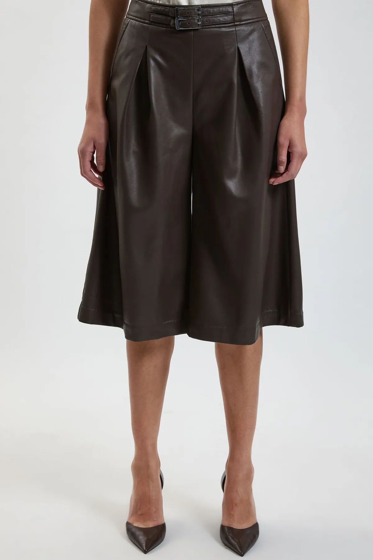 KarenMillen Jupe-culotte Avec Détail Patte En Synthétiquecuir<Femme Jupes|Jupes