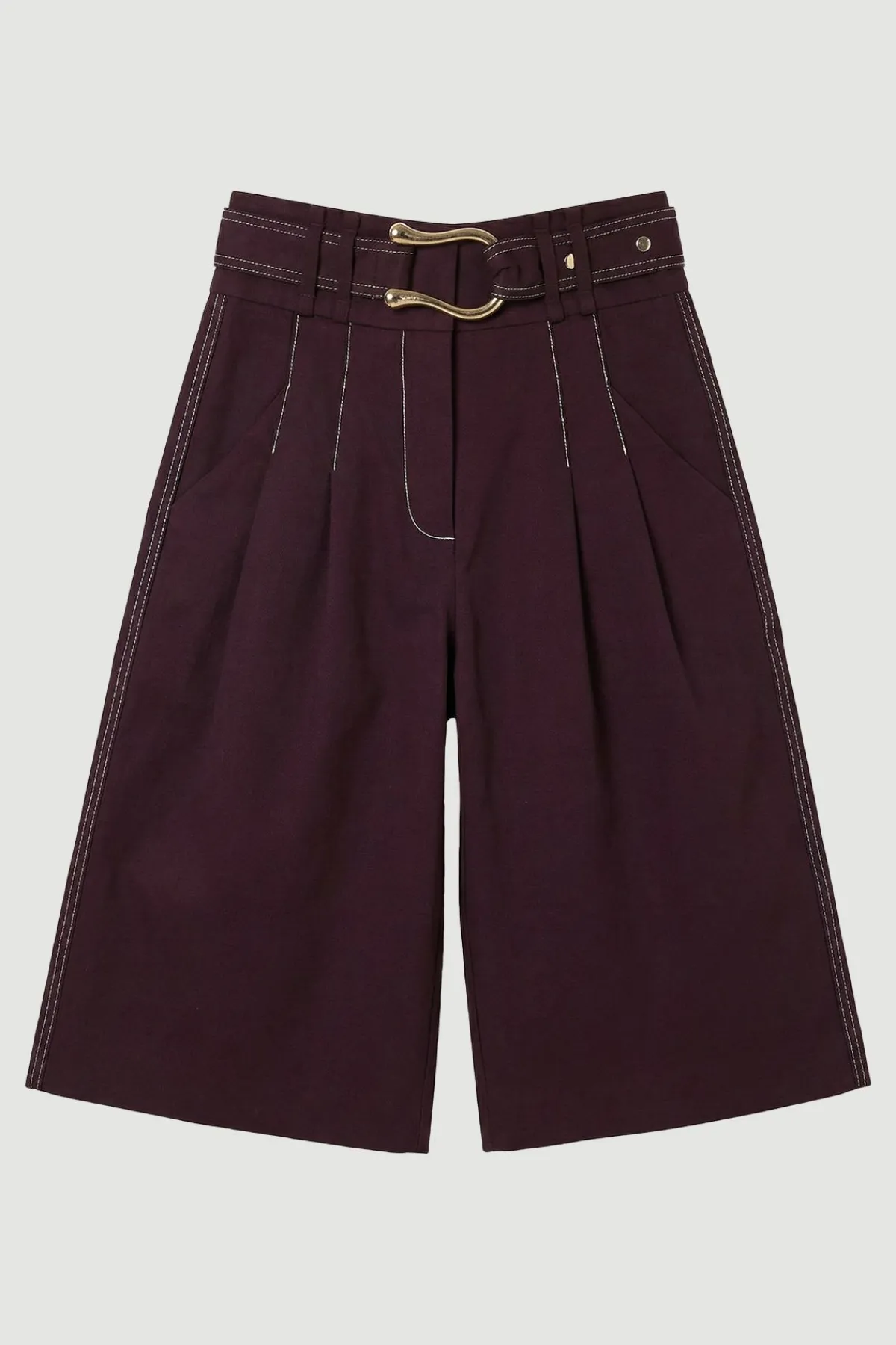 KarenMillen Jupe-culotte Bermuda Ajustée Avec Détails De Surpiqûres<Femme Pantalons
