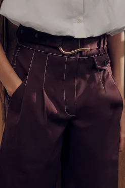 KarenMillen Jupe-culotte Bermuda Ajustée Avec Détails De Surpiqûres<Femme Pantalons