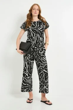 Jupe-culotte Large En Jersey Tropical