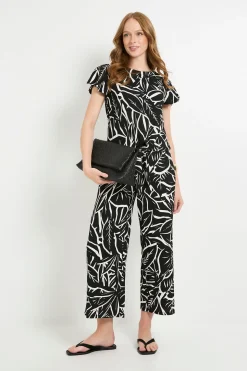 Jupe-culotte Large En Jersey Tropical