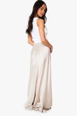 Jupe-culotte maxi en satin à cordon de serrage