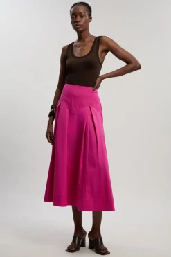 Jupe De Bal En Coton Tissé Avec Détail Taille Basse