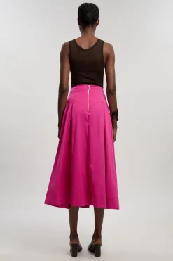 Jupe De Bal En Coton Tissé Avec Détail Taille Basse