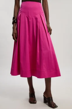 Jupe De Bal En Coton Tissé Avec Détail Taille Basse