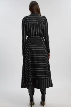 KarenMillen Jupe de Bal en Coton Tissé à Rayures Audacieuses<Femme Jupes|Jupes