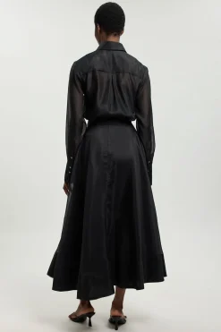 Jupe de Bal en Organdi Tissé
