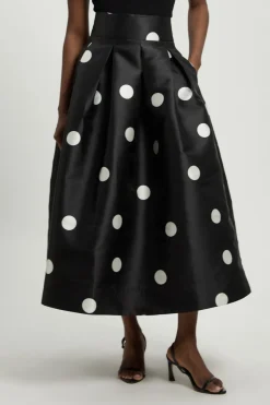 Jupe De Bal En Twill Tissé À Pois Petite