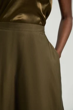 KarenMillen Jupe De Bal Tissée En Viscose Et Lin<Femme Jupes|Jupes