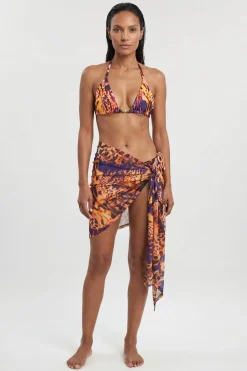 KarenMillen Jupe De Plage En Maille À Imprimé Animal Abstrait<Femme Tenues De Plage