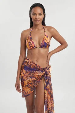KarenMillen Jupe De Plage En Maille À Imprimé Animal Abstrait<Femme Tenues De Plage