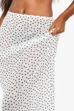 Jupe de plage maxi à pois