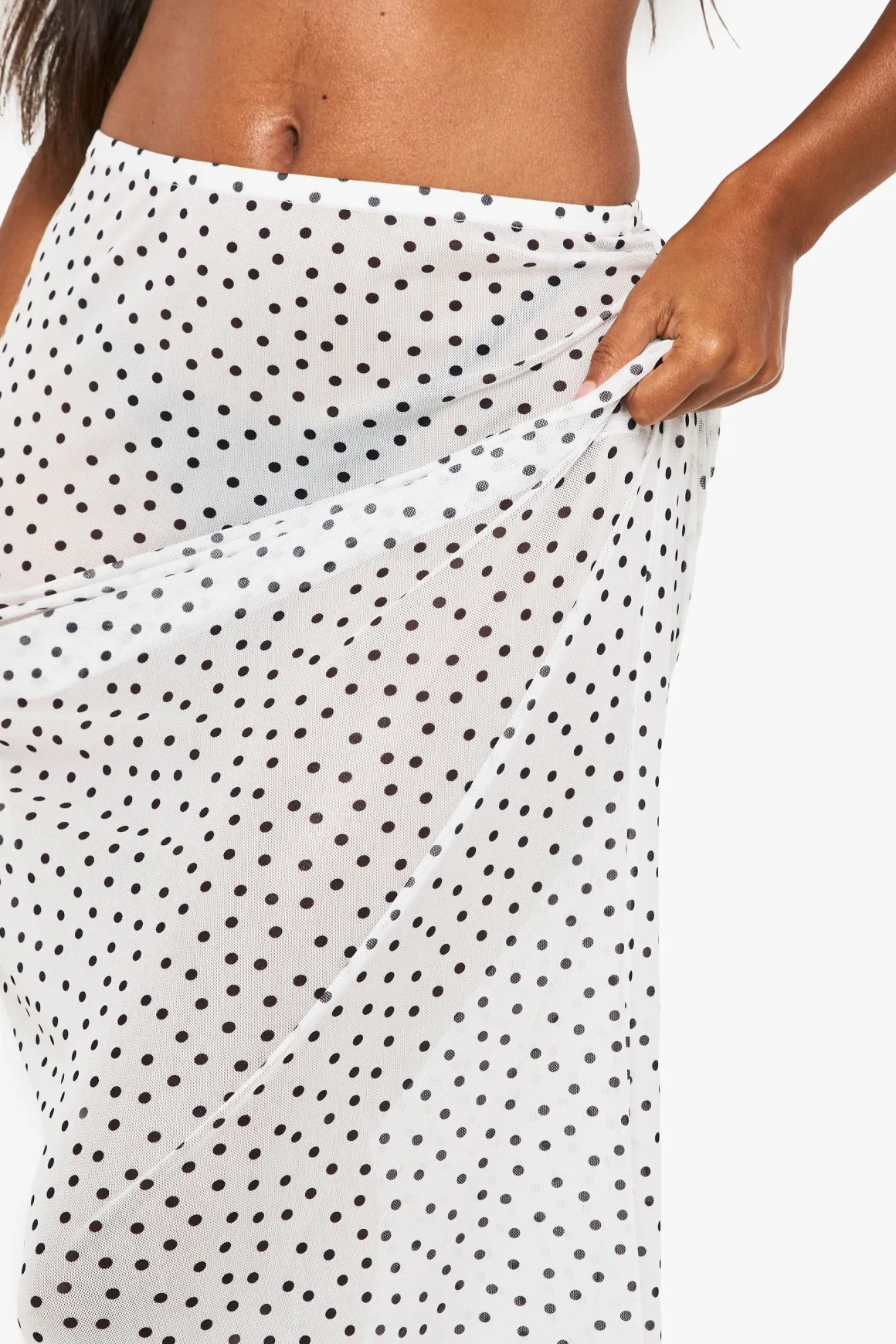 Jupe de plage maxi à pois
