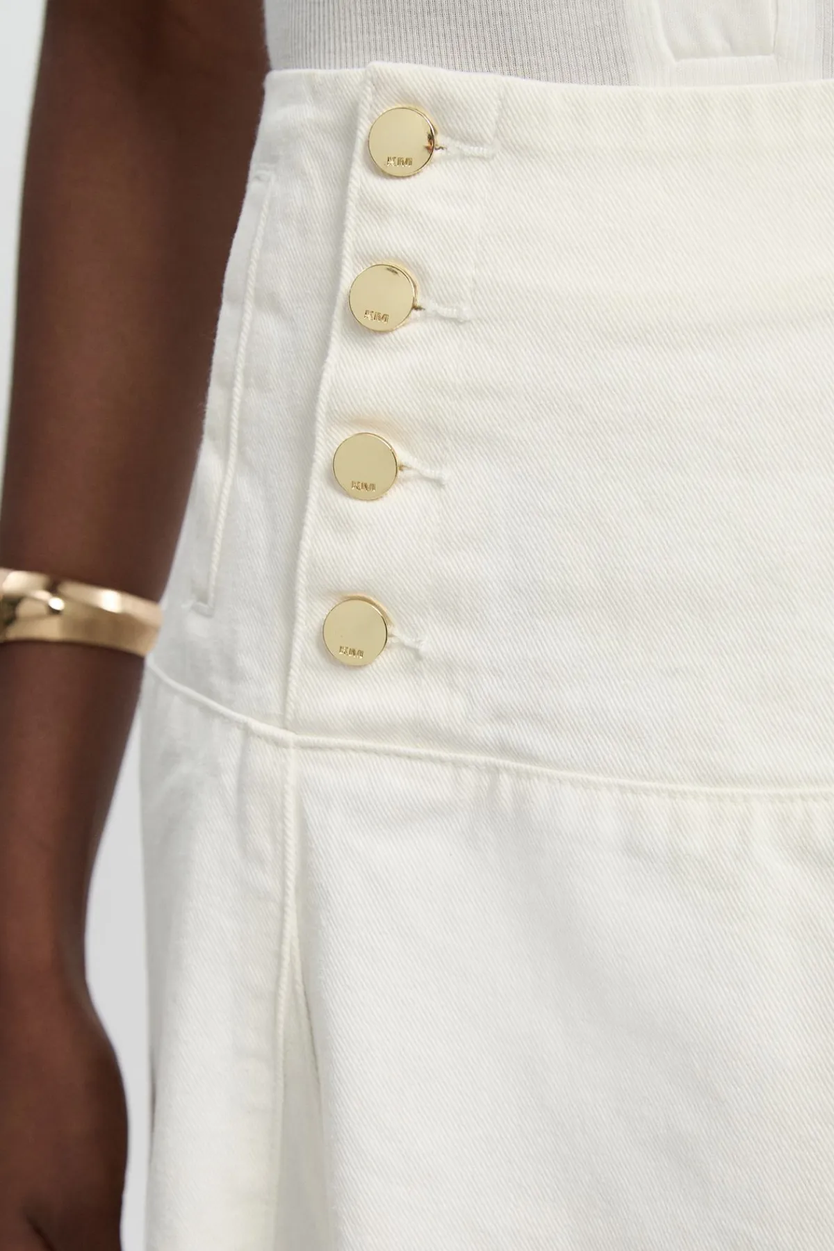 KarenMillen Jupe En Denim À Boutonnage Devant<Femme Jupes|Denim