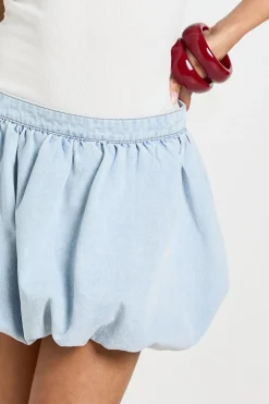Jupe En Denim À Ourlet Bouffant