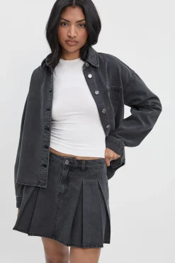 Jupe en denim plissée