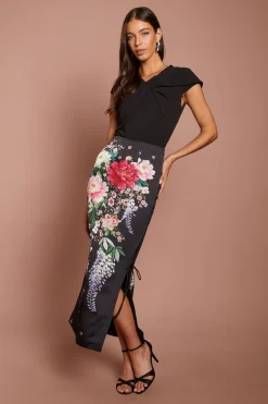 Coast Jupe En Satin Imprimé<Femme Jupes|Jupes