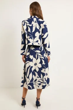 Jupe En Sergé Ottoman À Motif Floral