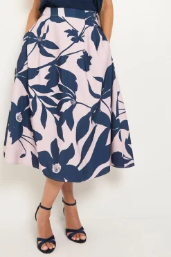 Wallis Jupe En Twill Ottoman À Motif Floral Petite<Femme Jupes|Jupes