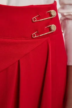 KarenMillen Jupe Longue Ajustée Avec Drapé Et Finition Portefeuille<Femme Jupes|Jupes