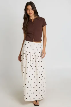 boohoo Jupe Longue Asymétrique À Taille Basse À Pois<Femme Jupes|Jupes