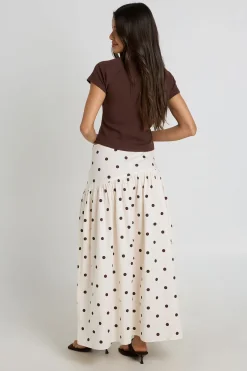 boohoo Jupe Longue Asymétrique À Taille Basse À Pois<Femme Jupes|Jupes