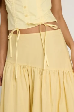 Jupe Longue Asymétrique À Taille Basse