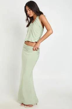 boohoo Jupe Longue Avec Ceinture Froncée<Femme Jupes|Jupes