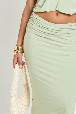 boohoo Jupe Longue Avec Ceinture Froncée<Femme Jupes|Jupes