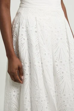 Jupe Longue Broderie Anglaise En Coton