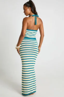 boohoo Jupe Longue Crochet À Rayures<Femme Tenues De Plage