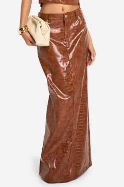 Jupe longue croco