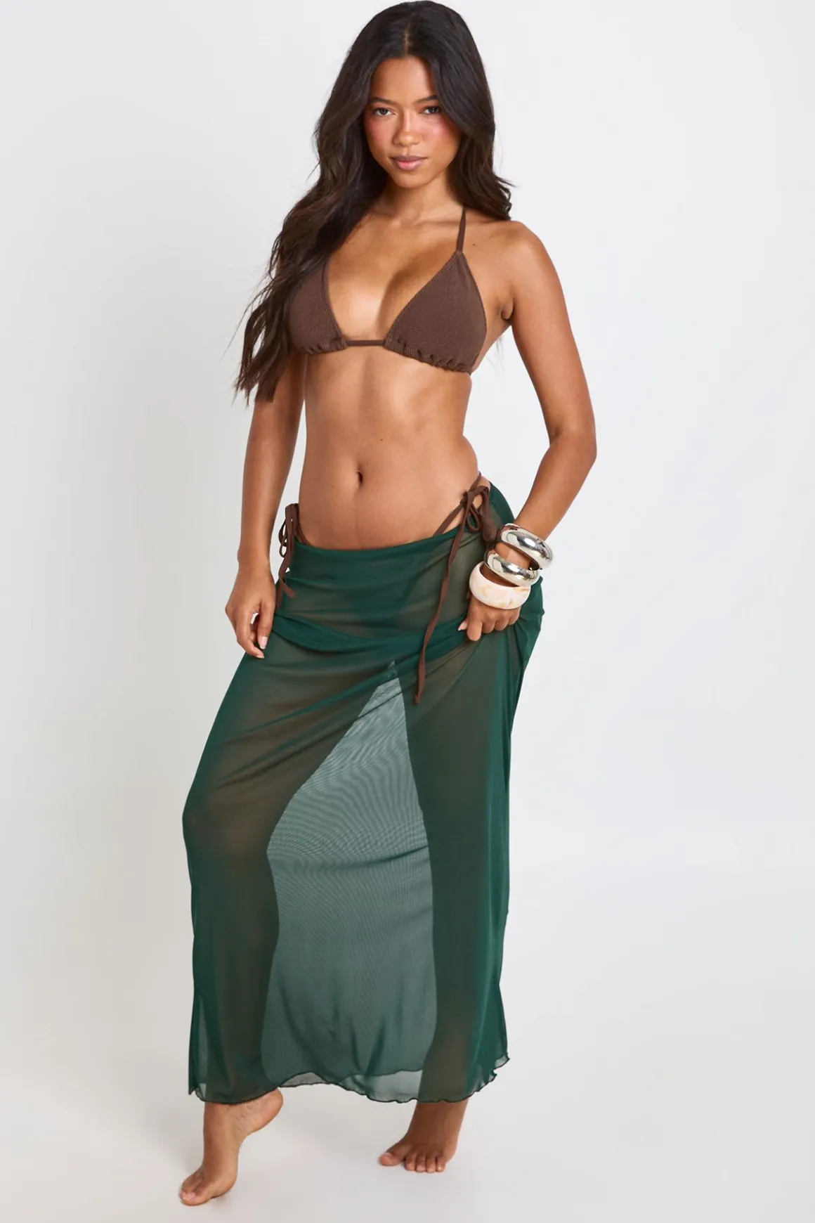 Jupe Longue De Plage En Maille Transparente