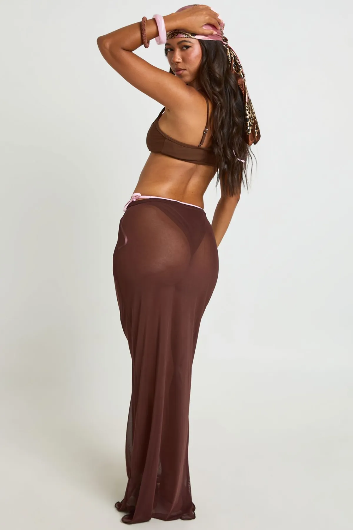 boohoo Jupe Longue De Plage En Maille Transparente<Femme Tenues De Plage