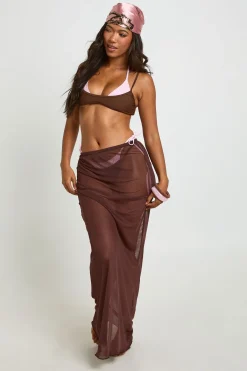boohoo Jupe Longue De Plage En Maille Transparente<Femme Tenues De Plage