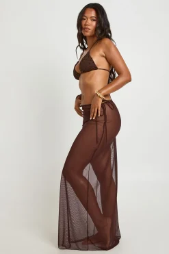 Jupe Longue De Plage En Maille Transparente