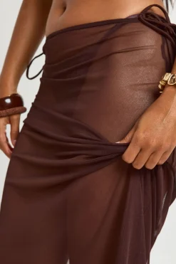 Jupe Longue De Plage En Maille Transparente